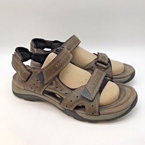 Earth Spirit Robert 2 Gelron Cushion Sandal Men's 11  Brown Open Toe Ankle Strap